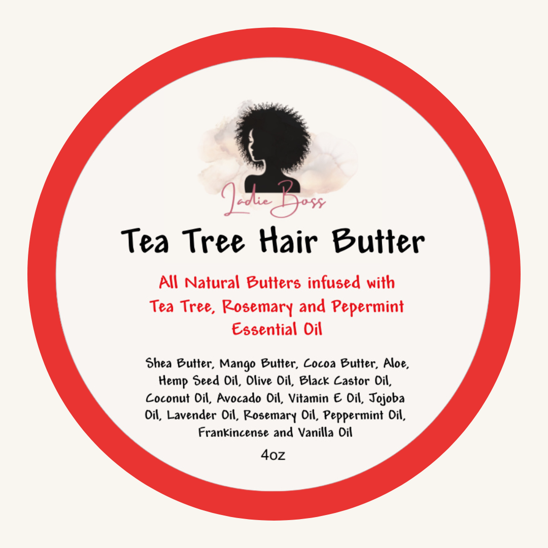🌿 Tea Tree & Rosemary Hair Growth Butter – Shea, Mango & Black Seed Blend