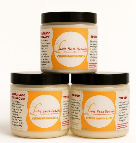 🍊 Citrus Papaya Bliss Body Butter - tropical blend of vanilla, lemon, orange, and papaya