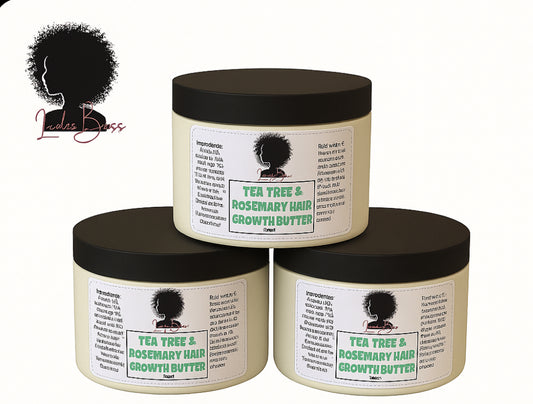 🌿 Tea Tree & Rosemary Hair Growth Butter – Shea, Mango & Black Seed Blend