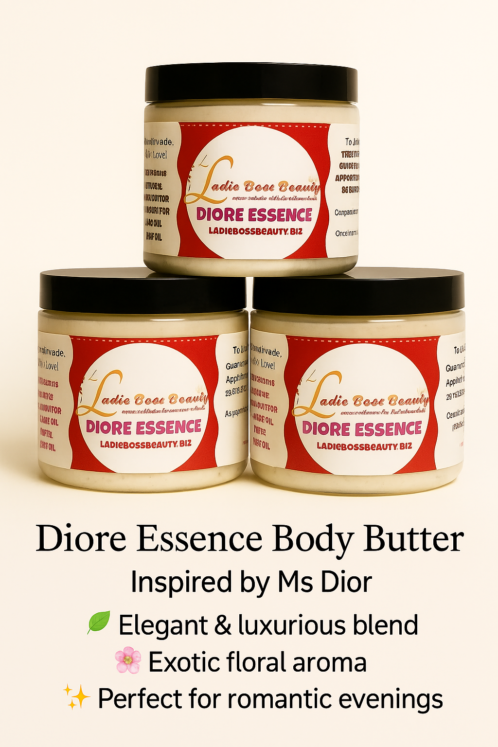 Diore Essence Whipped Body Butter - inspired by the iconic Miss Dior fragrance