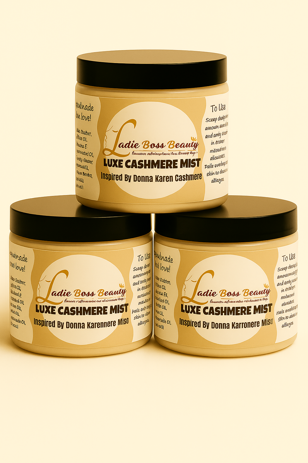 Luxe Cashmere Mist Body Butter – Jasmine, Sandalwood & Amber (Inspired by Cashmere Mist by Donna Karan)